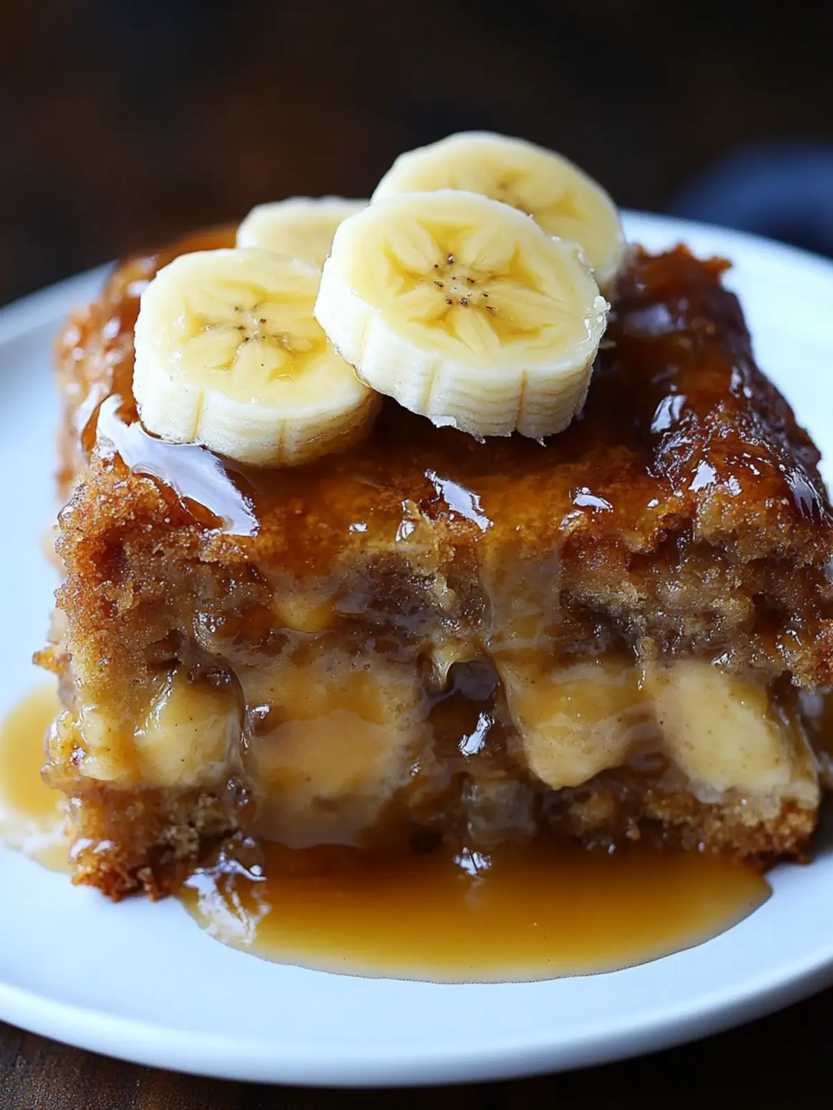 Sticky Banana Bread Pudding Cake with Toffee Bliss 5 Sticky Banana Bread Pudding Cake
