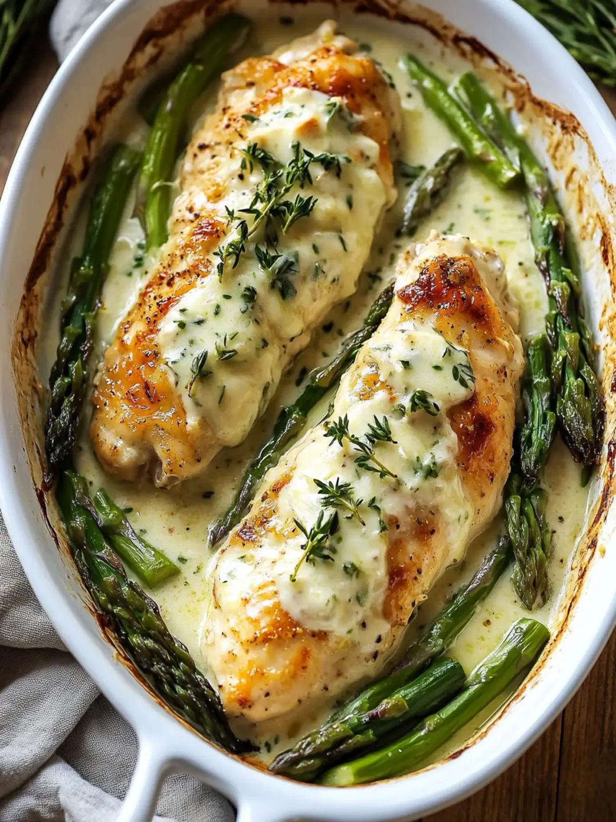 Creamy Baked Chicken and Asparagus for Cozy Family Dinners 2 Creamy Baked Chicken and Asparagus