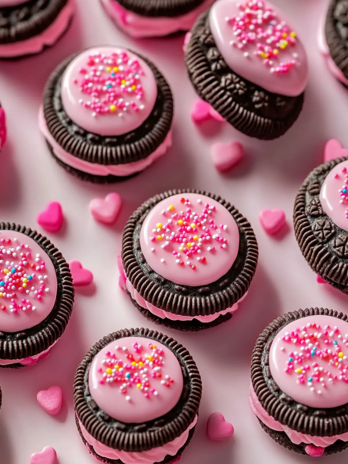 Oreo Valentines with Pink Candy Wafers: Sweet Treats for Love 4 Oreo Valentines with Pink Candy Wafers