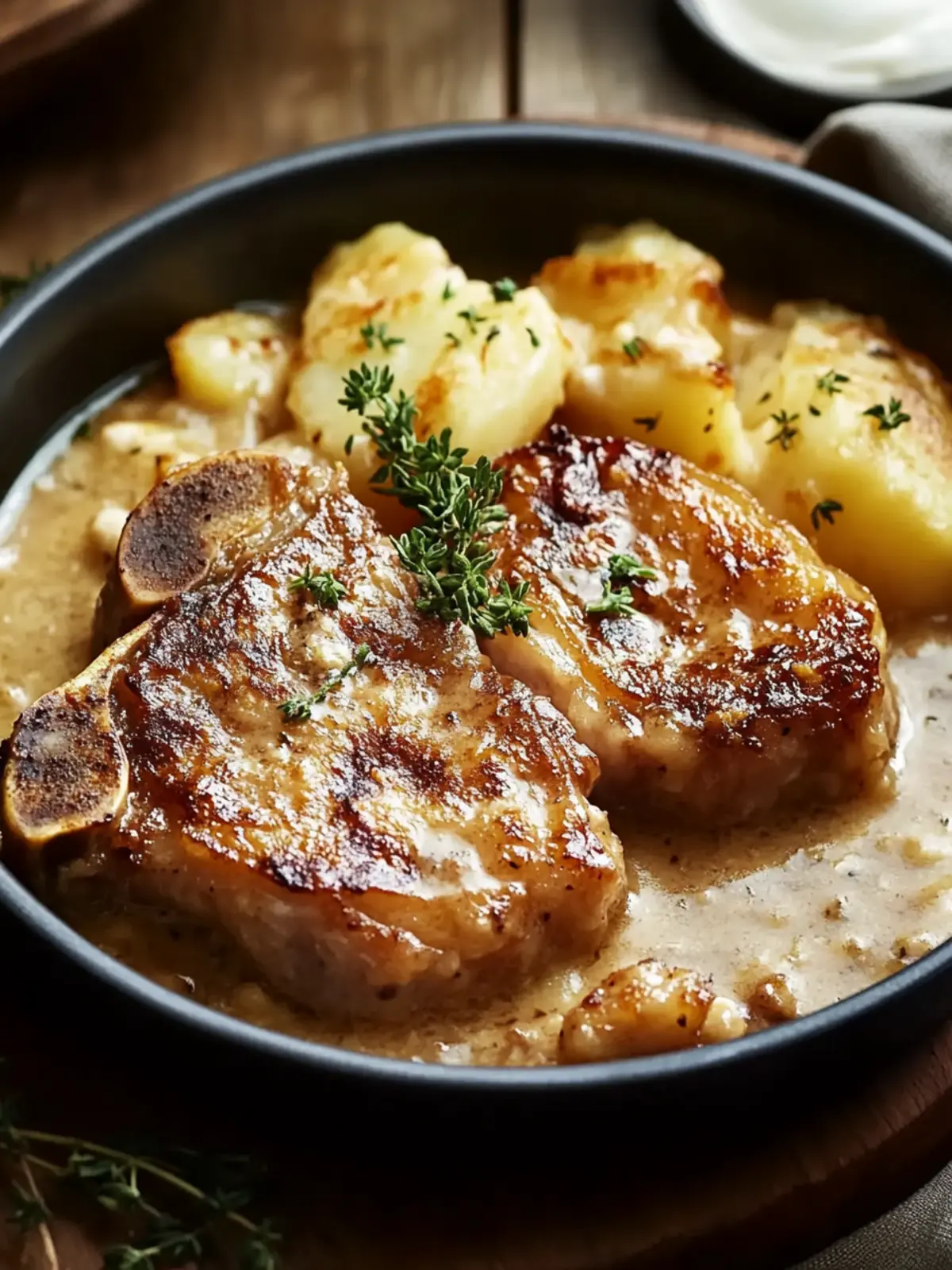 Savor Pork Chop Supreme with Creamy Mushroom Delight 2 Pork Chop Supreme