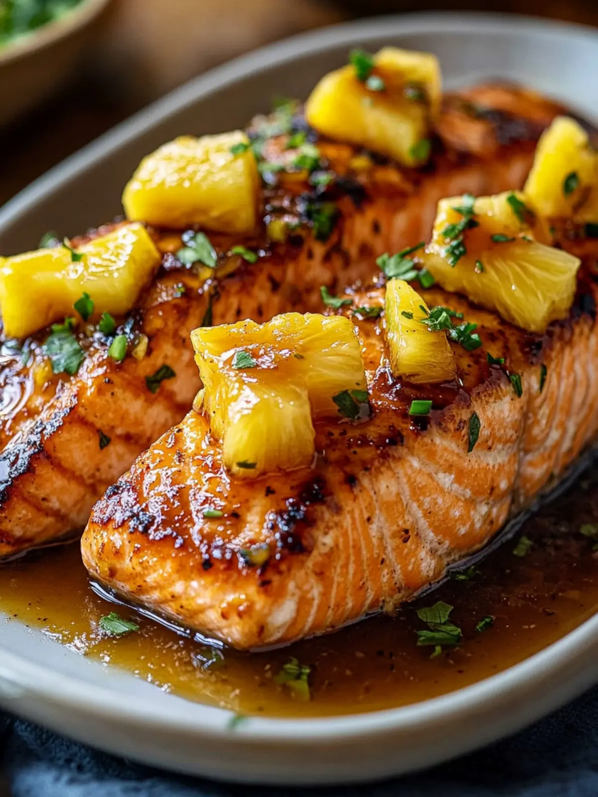 Pineapple Glazed Salmon: Sweet, Savory, and So Easy to Make 2 Pineapple Glazed Salmon
