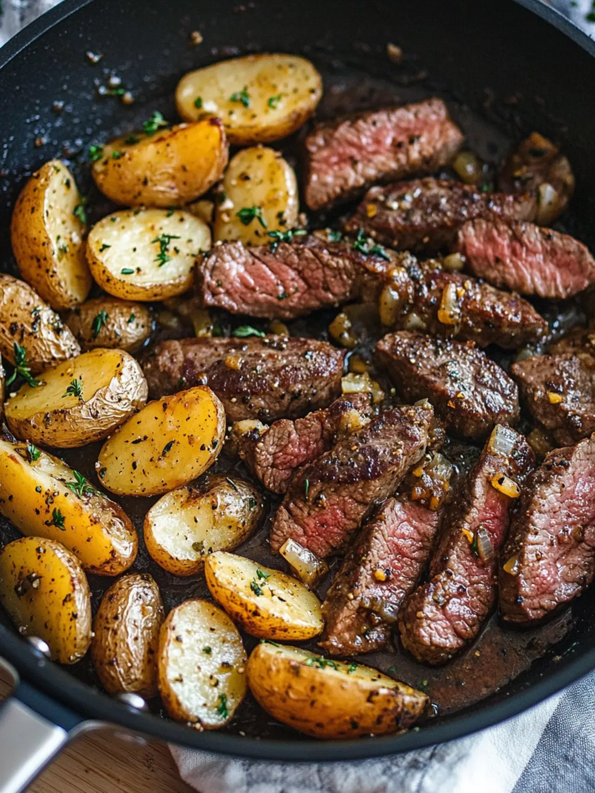 Garlic Butter Steak and Potatoes Skillet for Easy Dinner Bliss 4 Garlic Butter Steak and Potatoes Skillet