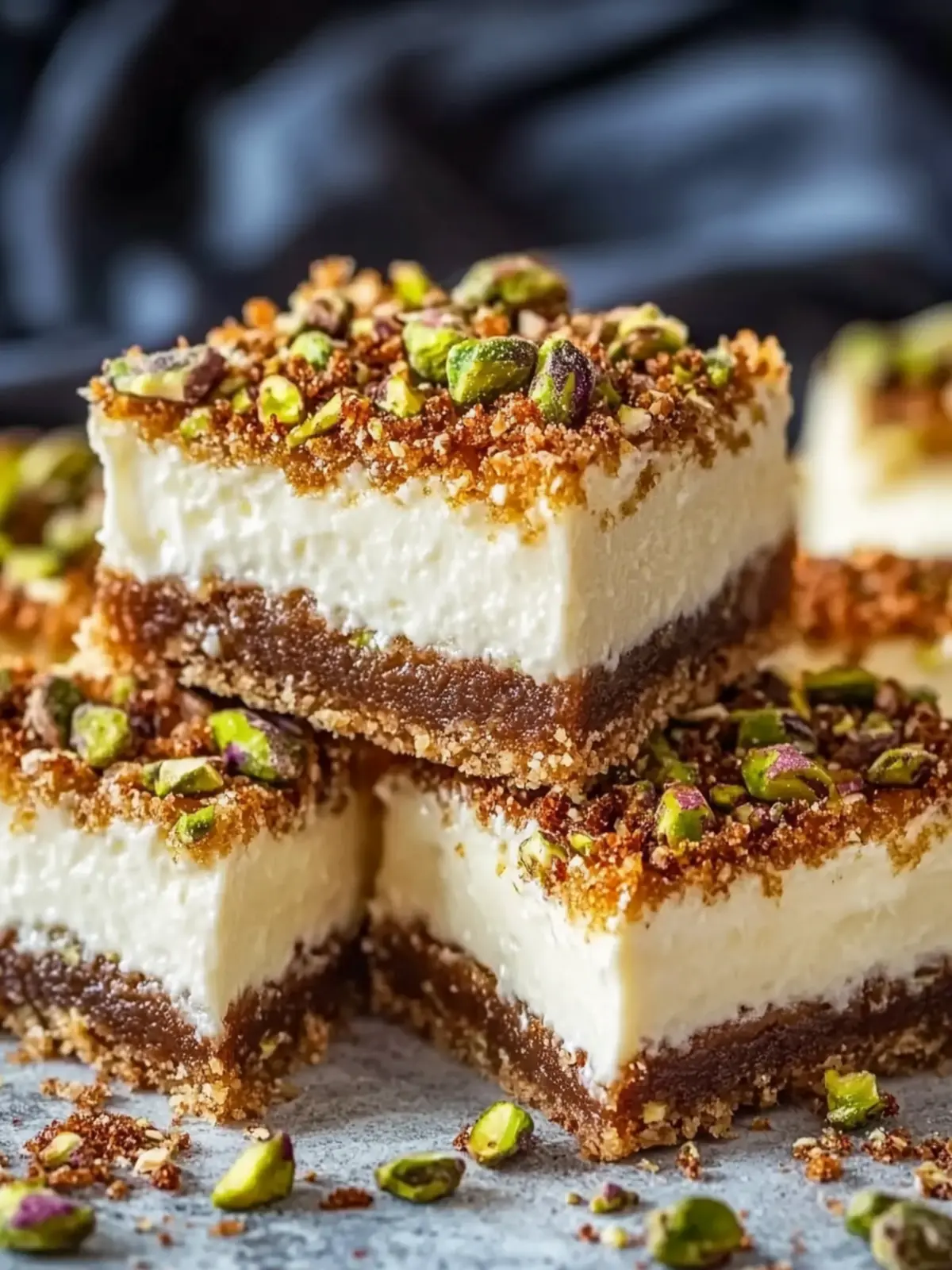 Greek Honey Pistachio Cheesecake Bars for a Guilt-Free Indulgence 3 Greek Honey Pistachio Cheesecake Bars
