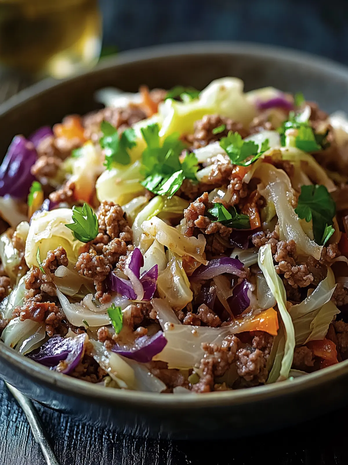 Savory Ground Beef and Chopped Cabbage One-Pot Wonder 2 Ground Beef and Chopped Cabbage