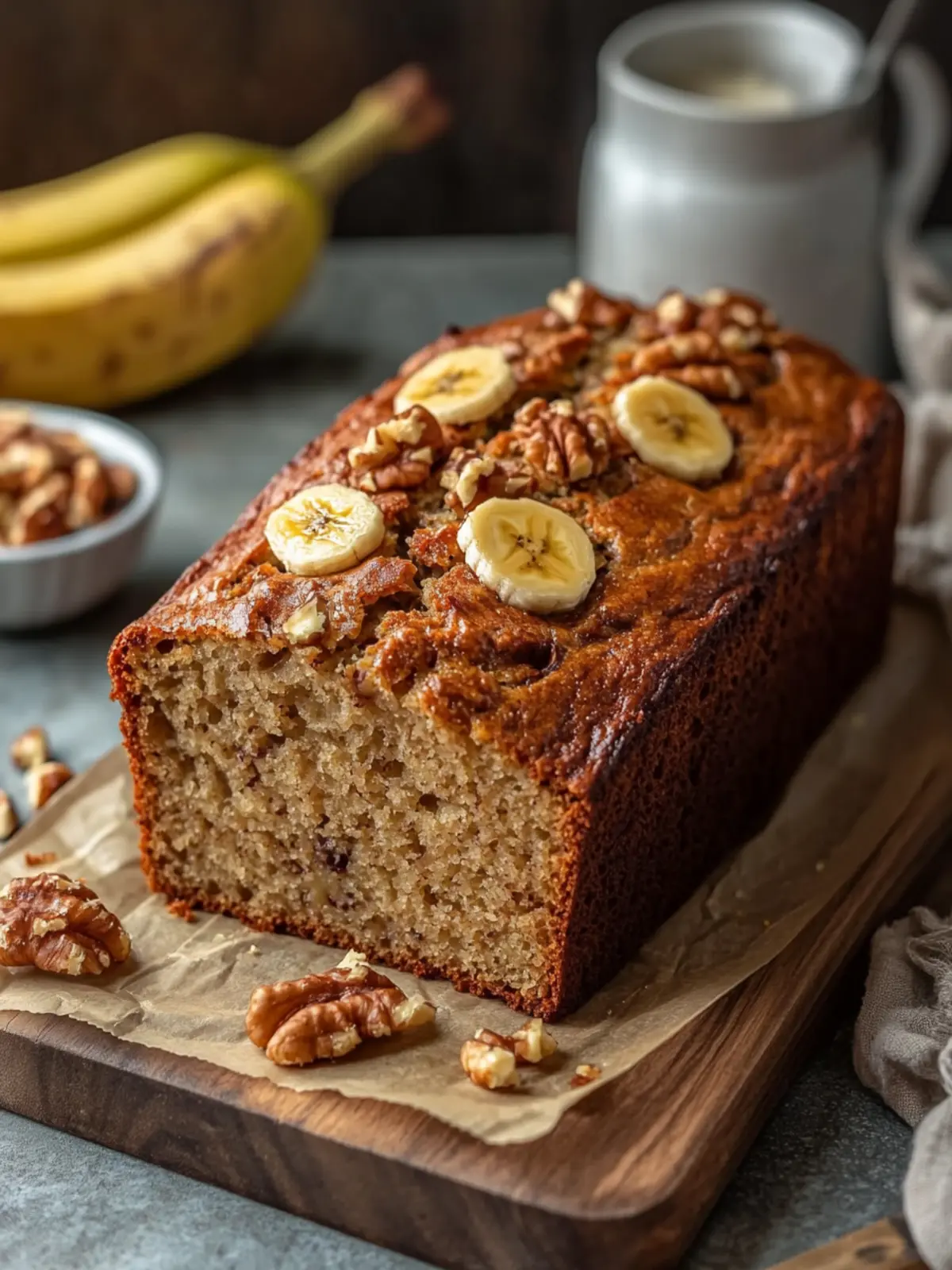 Delightful Banana Loaf with Walnuts for Cozy Afternoons 5 Banana Loaf with Walnuts