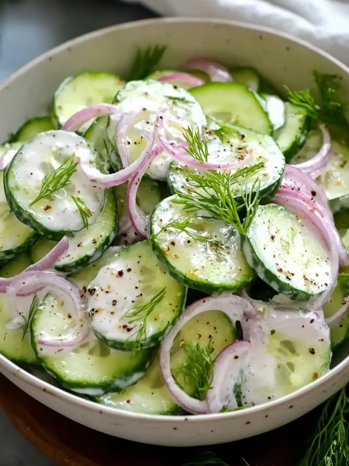 Creamy Cucumber Salad: Your Quick Go-To for Fresh Flavor 3 Creamy Cucumber Salad
