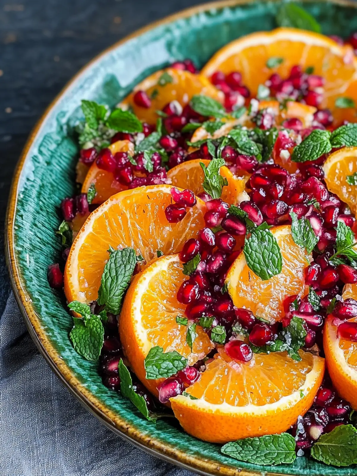 Zesty Orange Salad with Pomegranate and Mint Delight 4 Orange Salad with Pomegranate and Mint