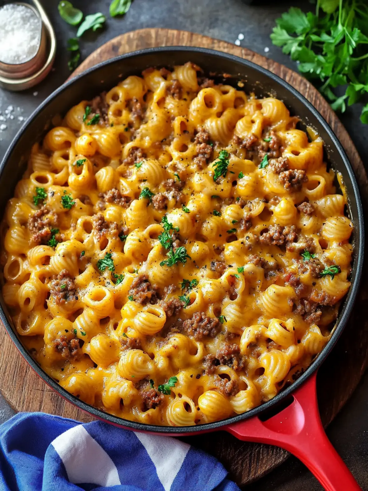 Cheeseburger Pasta Skillet One Pot Bliss in 40 Minutes 2 Cheeseburger Pasta Skillet (One Pot)