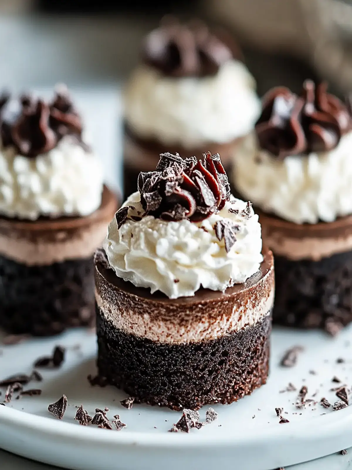 Irresistible Mini Triple Chocolate Cheesecakes You’ll Love 3 Mini Triple Chocolate Cheesecakes