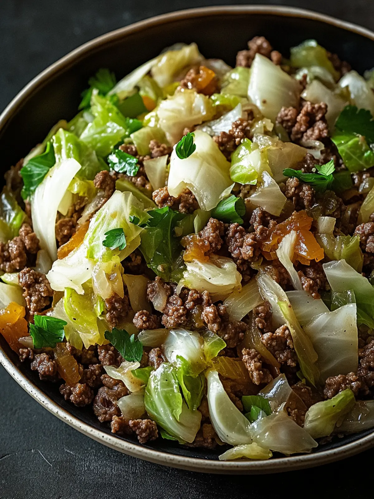 Savory Ground Beef and Chopped Cabbage One-Pot Wonder 3 Ground Beef and Chopped Cabbage