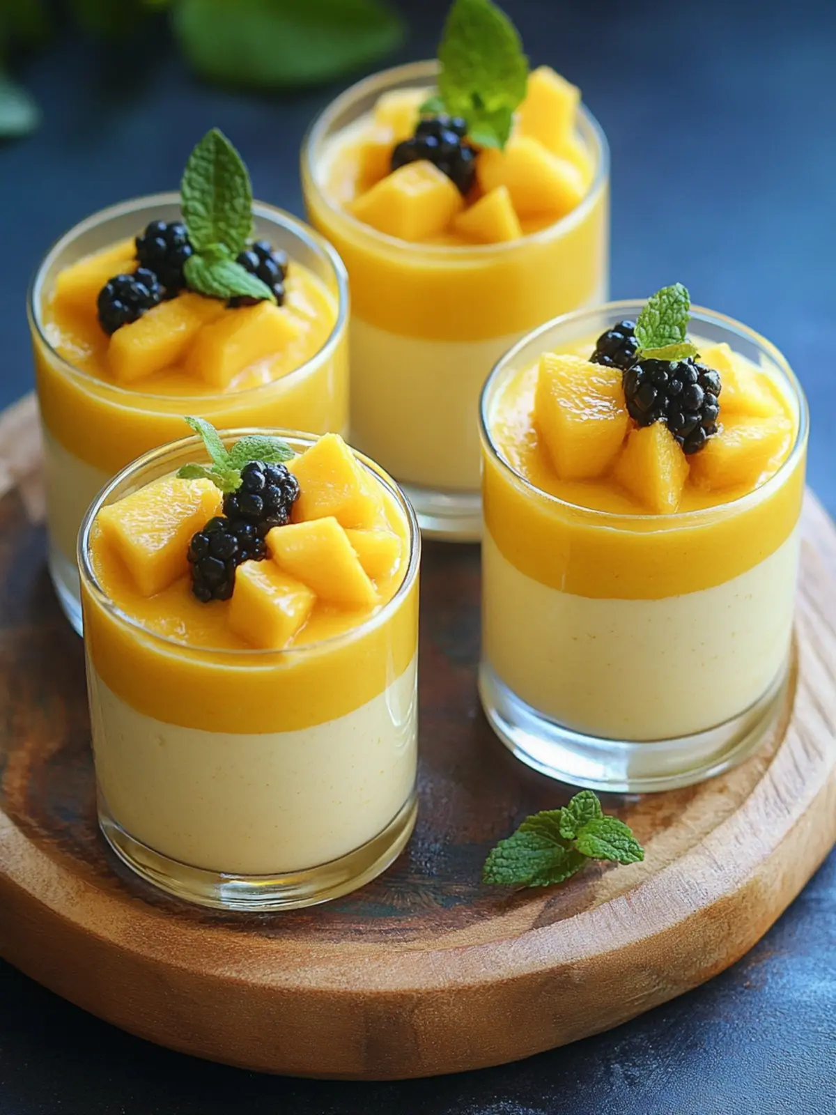 Irresistible Mini Mango Mousse Cups for Effortless Elegance 2 Mini Mango Mousse Cups