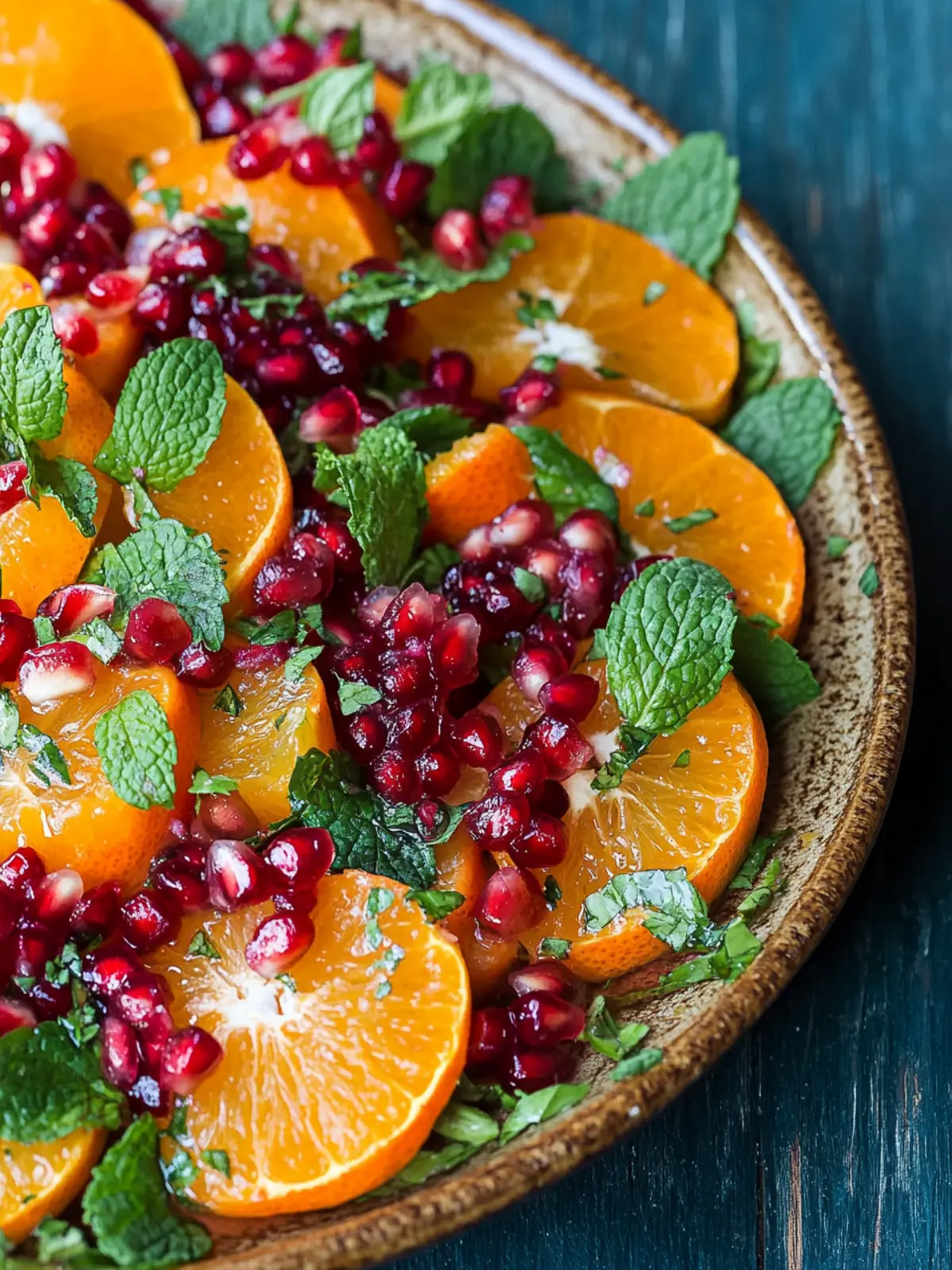 Zesty Orange Salad with Pomegranate and Mint Delight 2 Orange Salad with Pomegranate and Mint