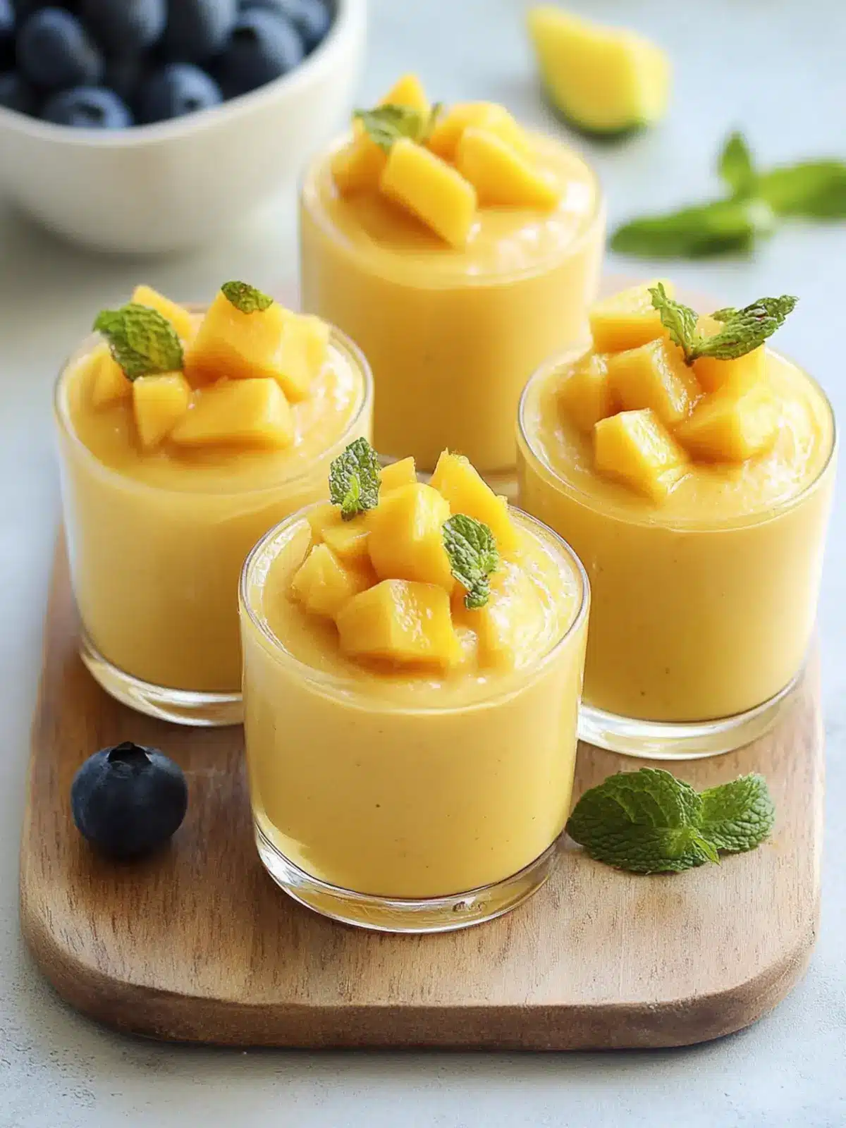 Irresistible Mini Mango Mousse Cups for Effortless Elegance 4 Mini Mango Mousse Cups