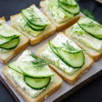 Savory Cucumber Sandwiches with Creamy Fresh Herbs Delight 8 Cucumber Sandwiches