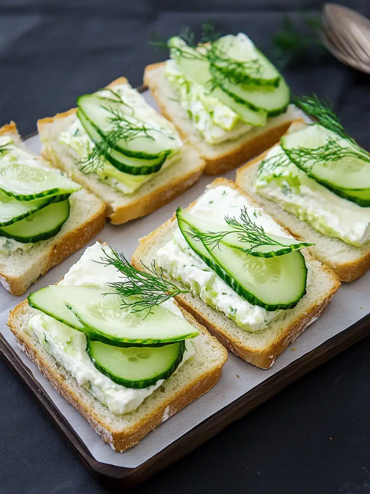Savory Cucumber Sandwiches with Creamy Fresh Herbs Delight 5 Cucumber Sandwiches