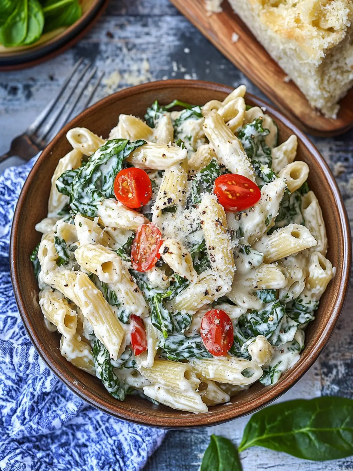 Dreamy Spinach Dip Pasta Salad for Effortless Entertaining 5 Spinach Dip Pasta Salad