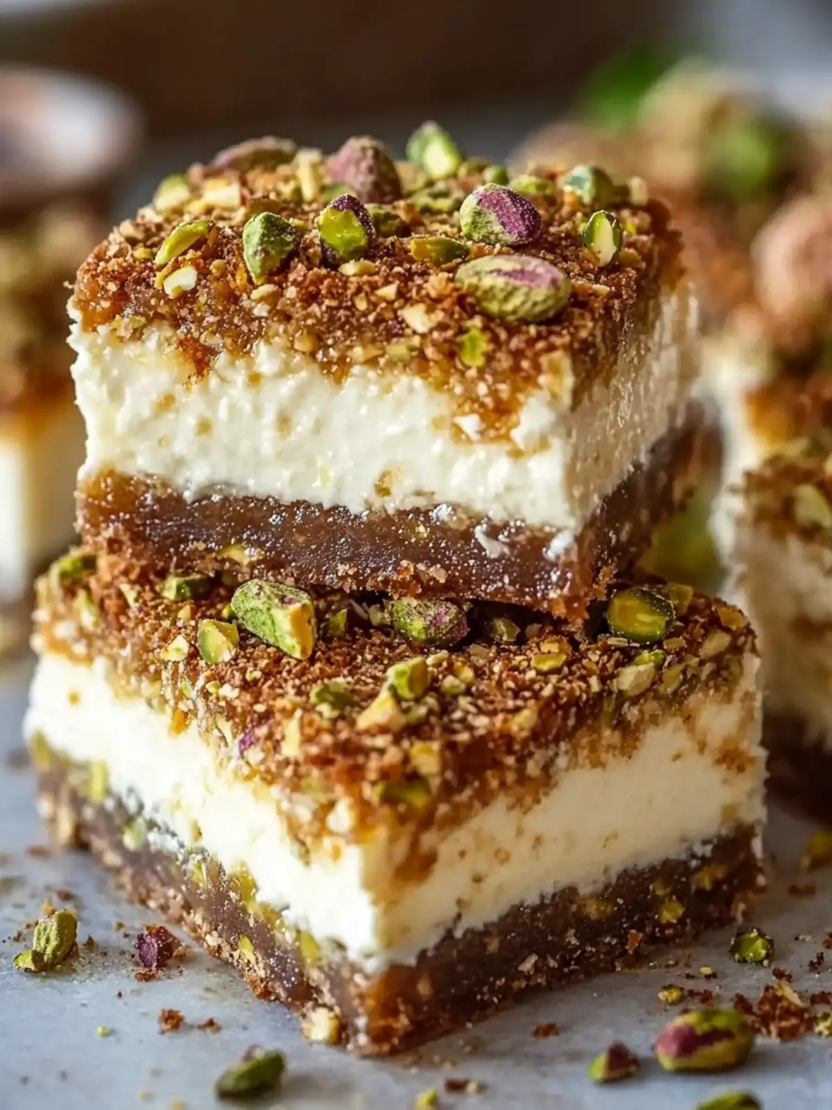 Greek Honey Pistachio Cheesecake Bars for a Guilt-Free Indulgence 5 Greek Honey Pistachio Cheesecake Bars