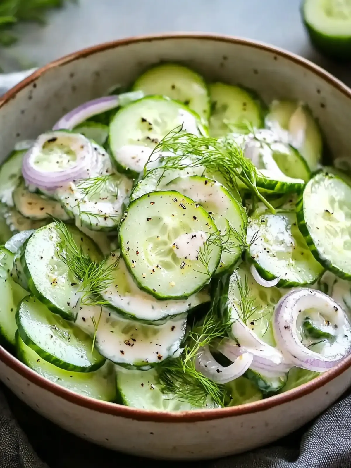 Creamy Cucumber Salad: Your Quick Go-To for Fresh Flavor 4 Creamy Cucumber Salad