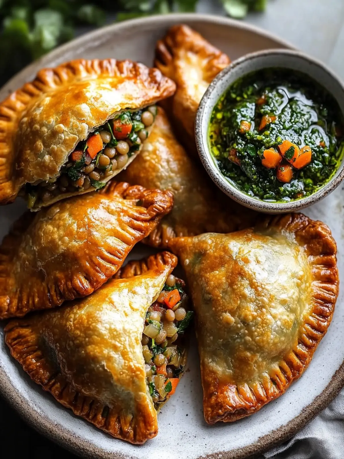 Lentil and Veggie Vegan Empanadas with Chimichurri Bliss 2 Lentil and Veggie Vegan Empanadas with Chimichurri