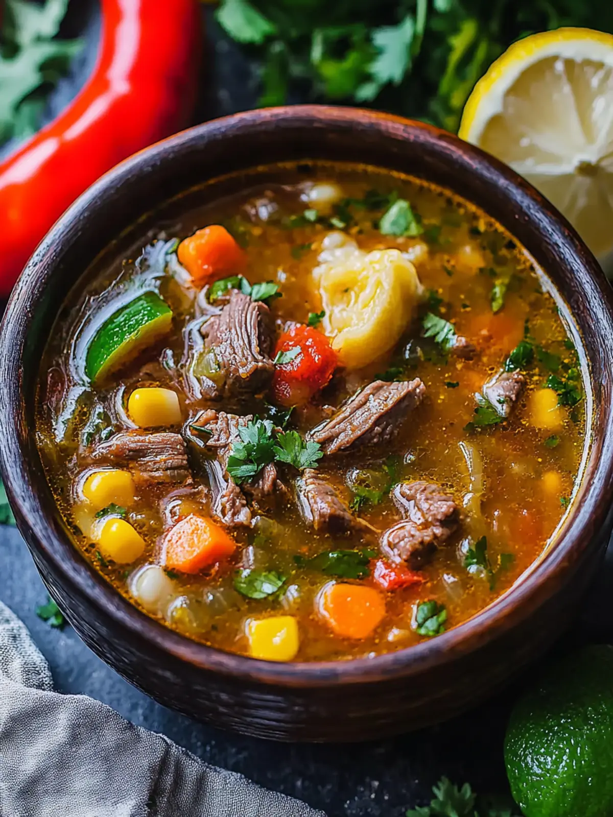 Hearty Mexican Beef Soup: Comfort in Every Spoonful 5 Mexican Beef Soup