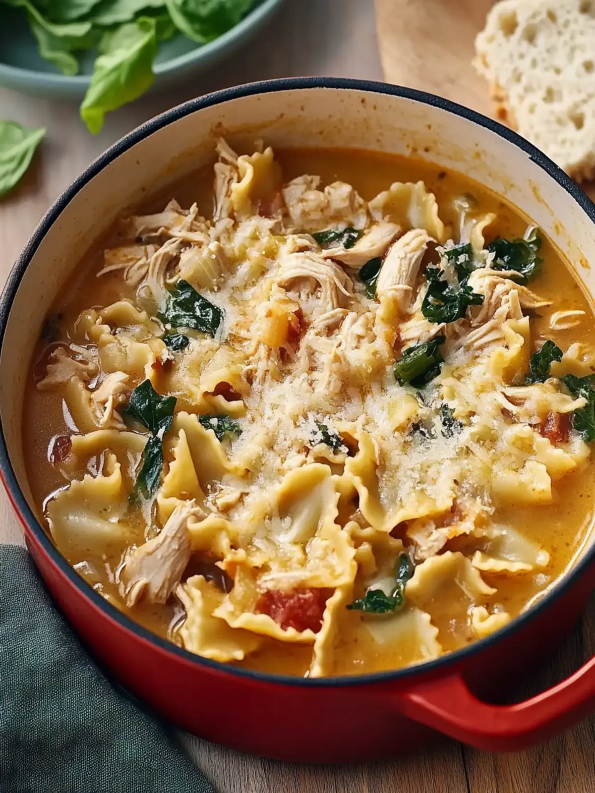 Savory Chicken Lasagna Soup for Cozy Family Dinners 3 Chicken Lasagna Soup