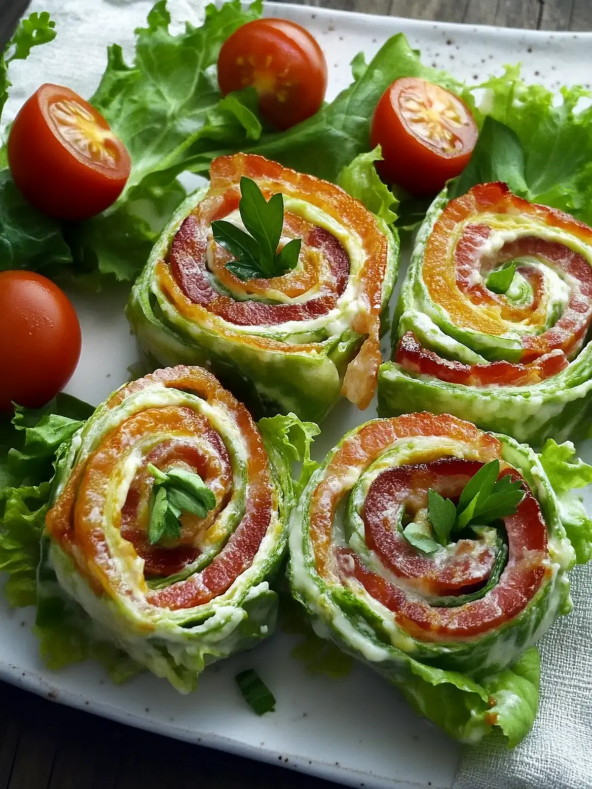 Easy Cheesy Bacon, Lettuce & Tomato Spirals for the Perfect Snack 4 Easy Cheesy Bacon, Lettuce & Tomato Spirals