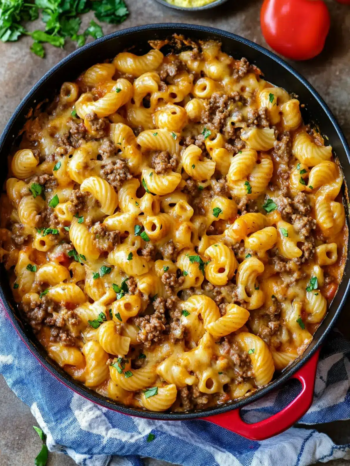 Cheeseburger Pasta Skillet One Pot Wonder for Busy Nights 5 Cheeseburger Pasta Skillet (One Pot)