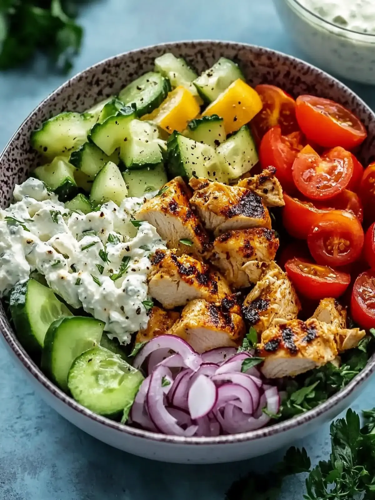 Gluten-Free Greek Chicken Gyro Bowls for Quick Meal Prepping 5 Greek Chicken Gyro Bowls
