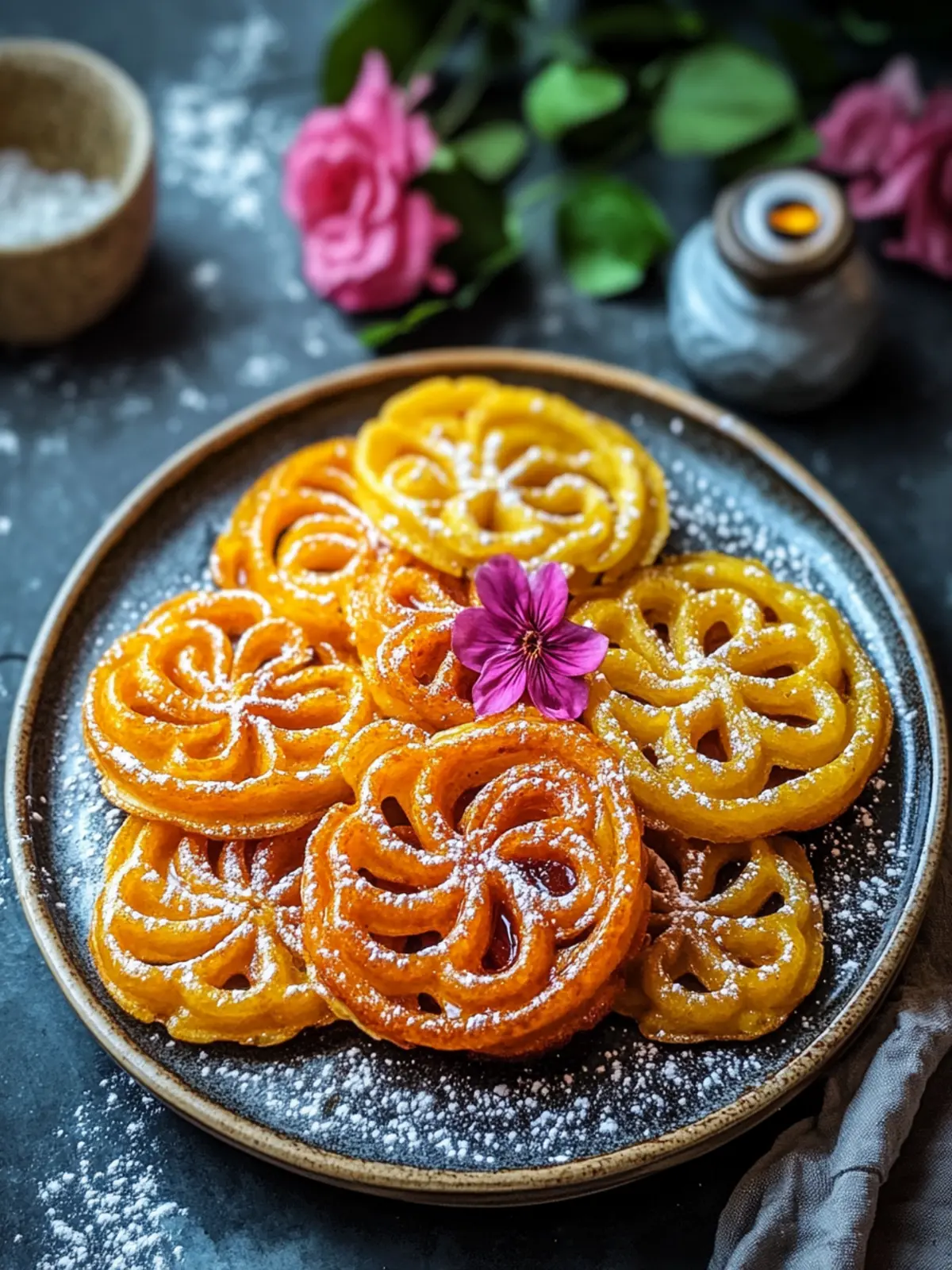 Irresistible Jalebi Waffle Rosettes with Sweet Syrup Magic 2 Irresistible Jalebi Waffle Rosettes