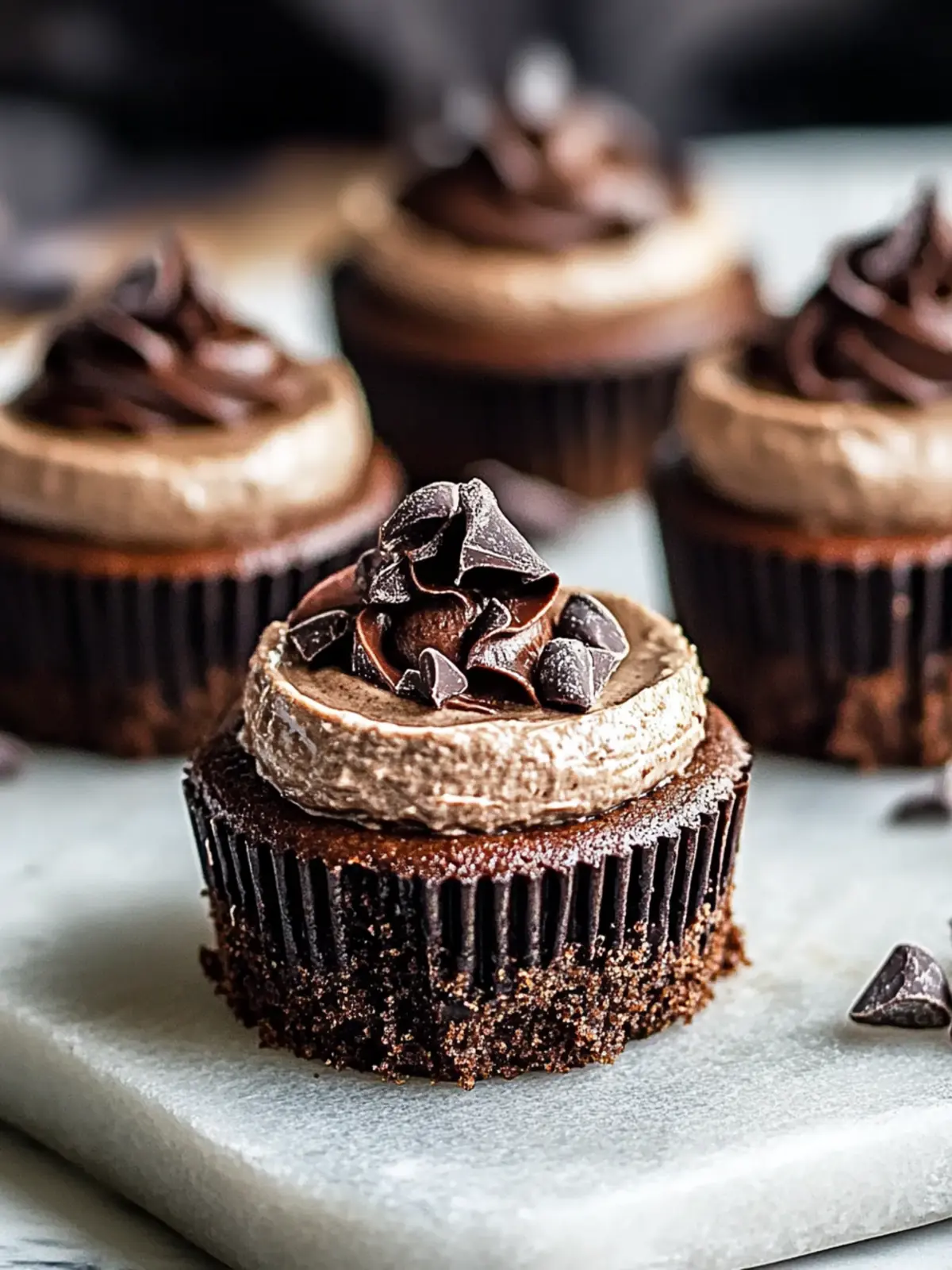 Irresistible Mini Triple Chocolate Cheesecakes You’ll Love 4 Mini Triple Chocolate Cheesecakes