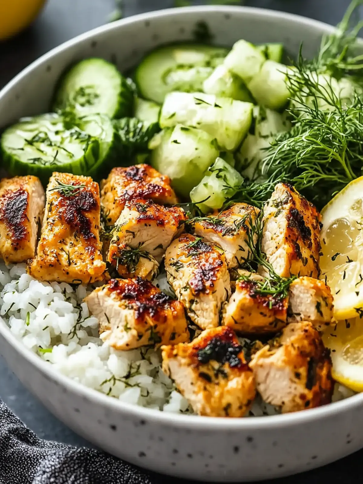 Zesty Lemon-Dill Chicken Bowls for Flavorful Meal Prep 5 Lemon-Dill Chicken Bowls