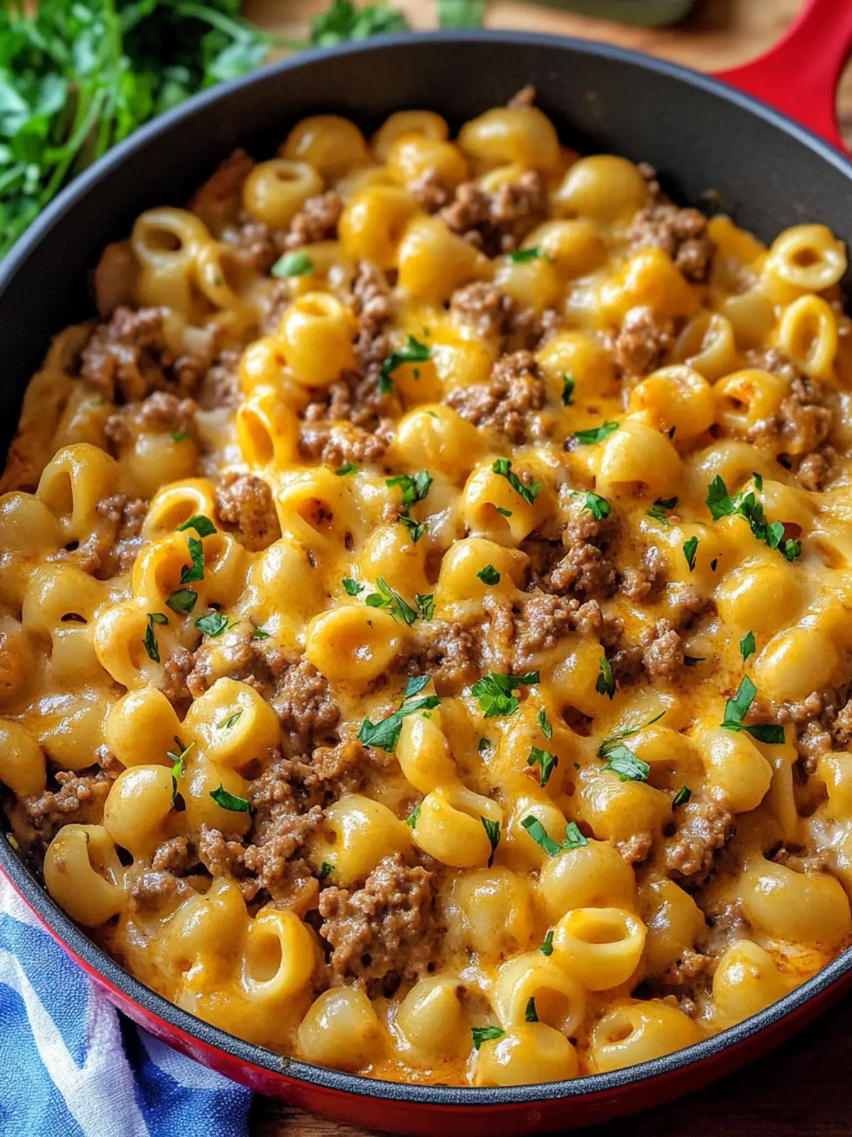 Cheeseburger Pasta Skillet One Pot Bliss in 40 Minutes 4 Cheeseburger Pasta Skillet (One Pot)