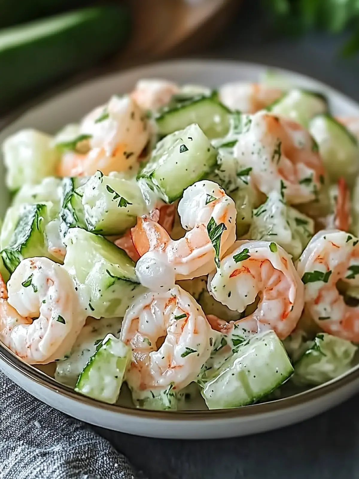 Delicious Creamy Cucumber Shrimp Salad for Summer Refreshment 2 Creamy Cucumber Shrimp Salad