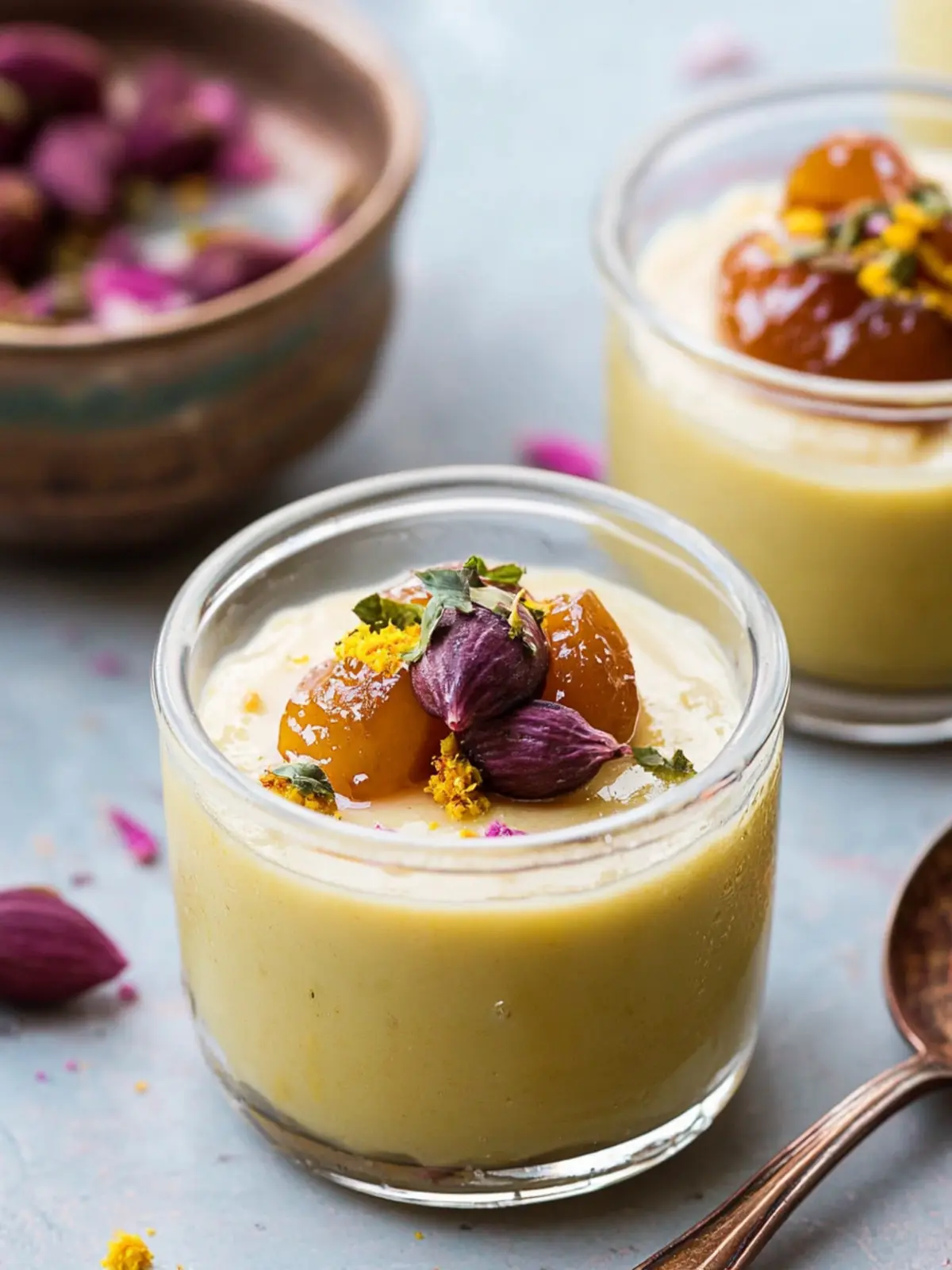 Thandai Custard Cups: A Festive Twist on Classic Dessert 2 thandai custard cups