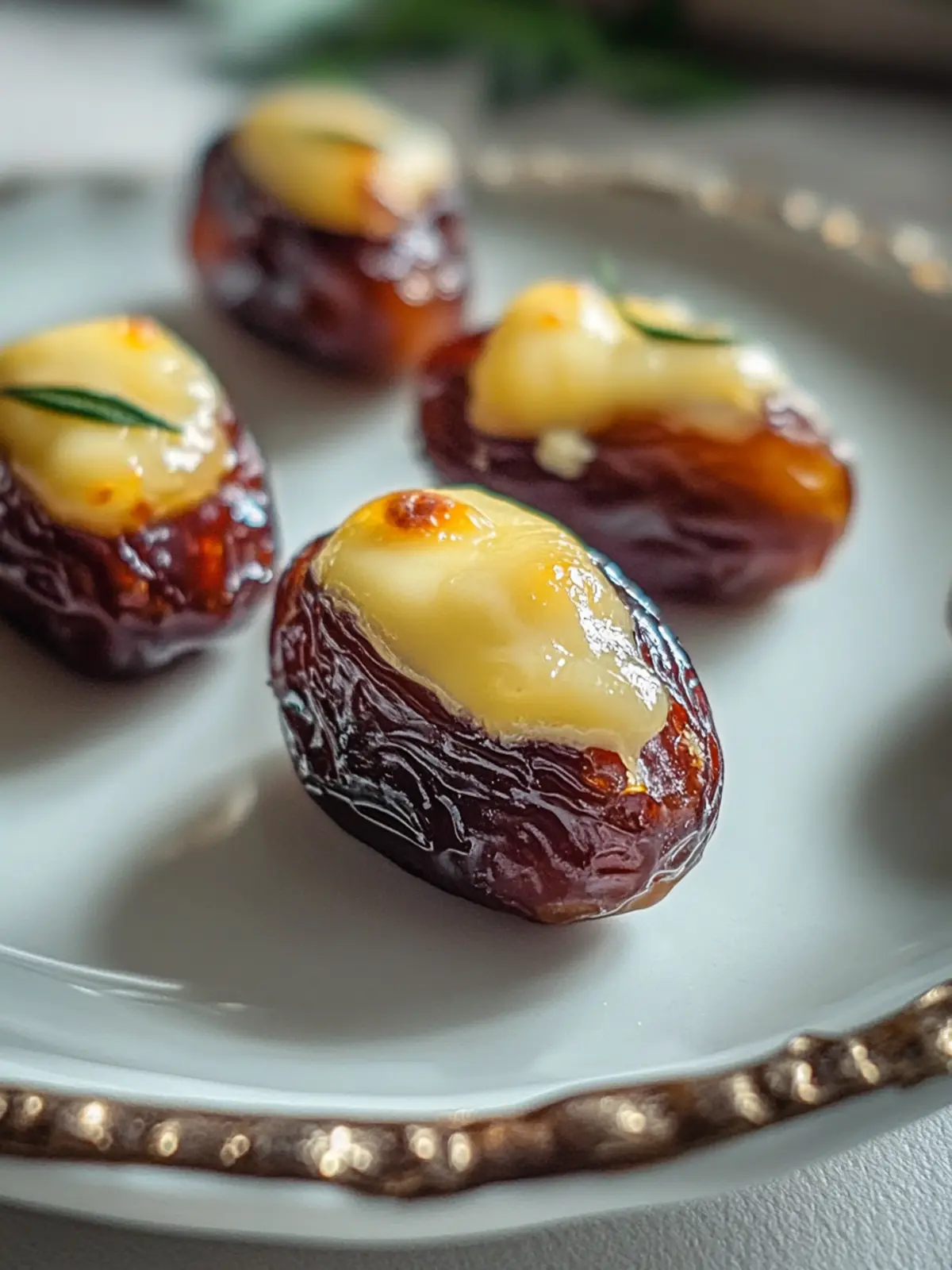 Decadent Cheese Stuffed Dates with a Sweet Brûlée Crunch 3 Cheese Stuffed Dates