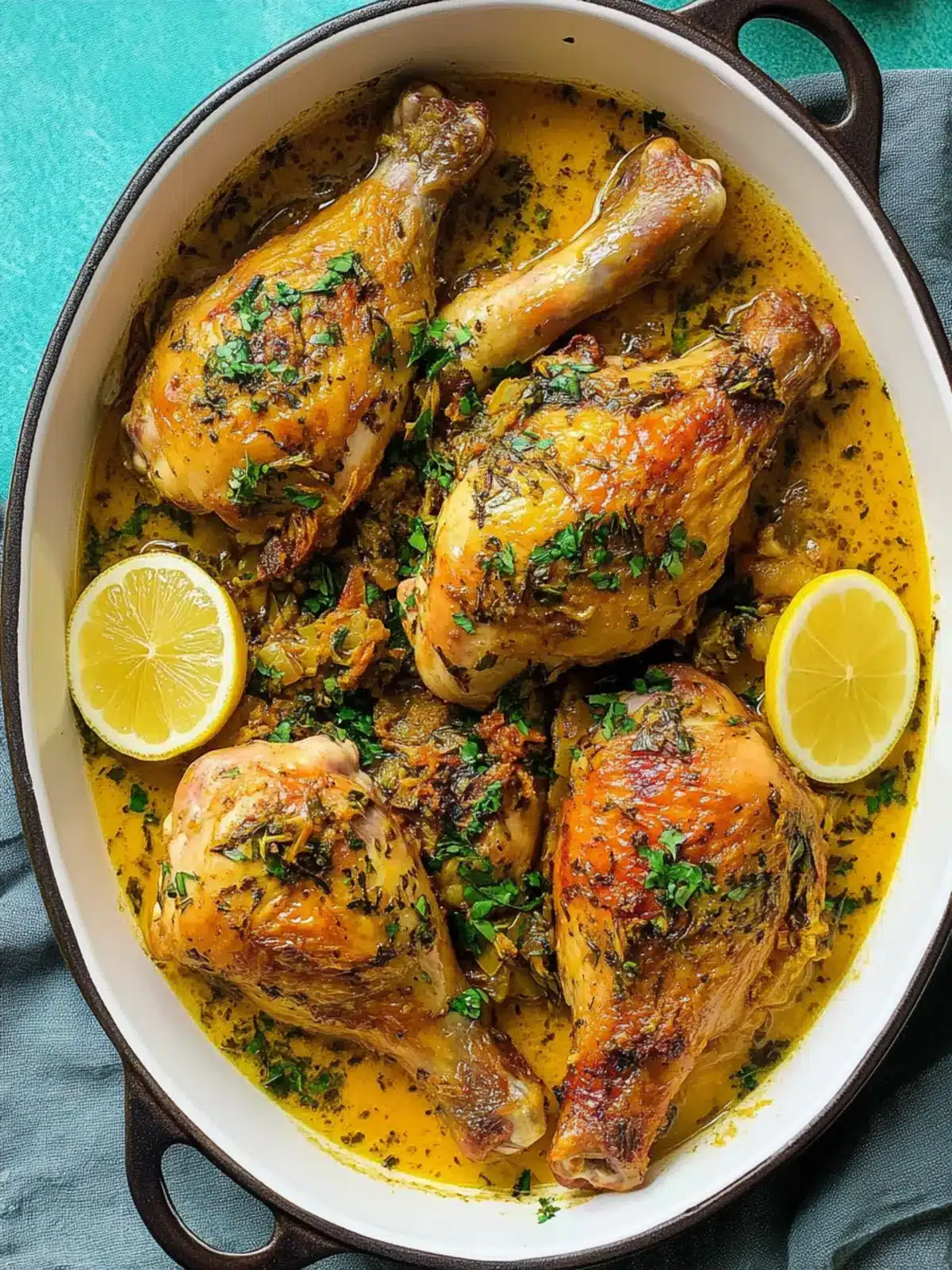 One-Pot Braised Saffron Chicken Legs for A Flavorful Night 4 Braised Saffron Chicken Legs (One Pot)