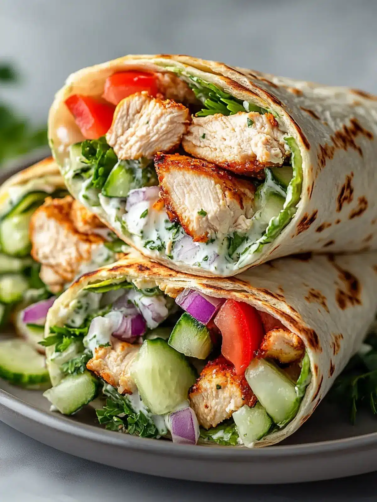 Delicious Greek Chicken Wraps for Fresh, Flavor-Packed Meals 4 Greek Chicken Wraps