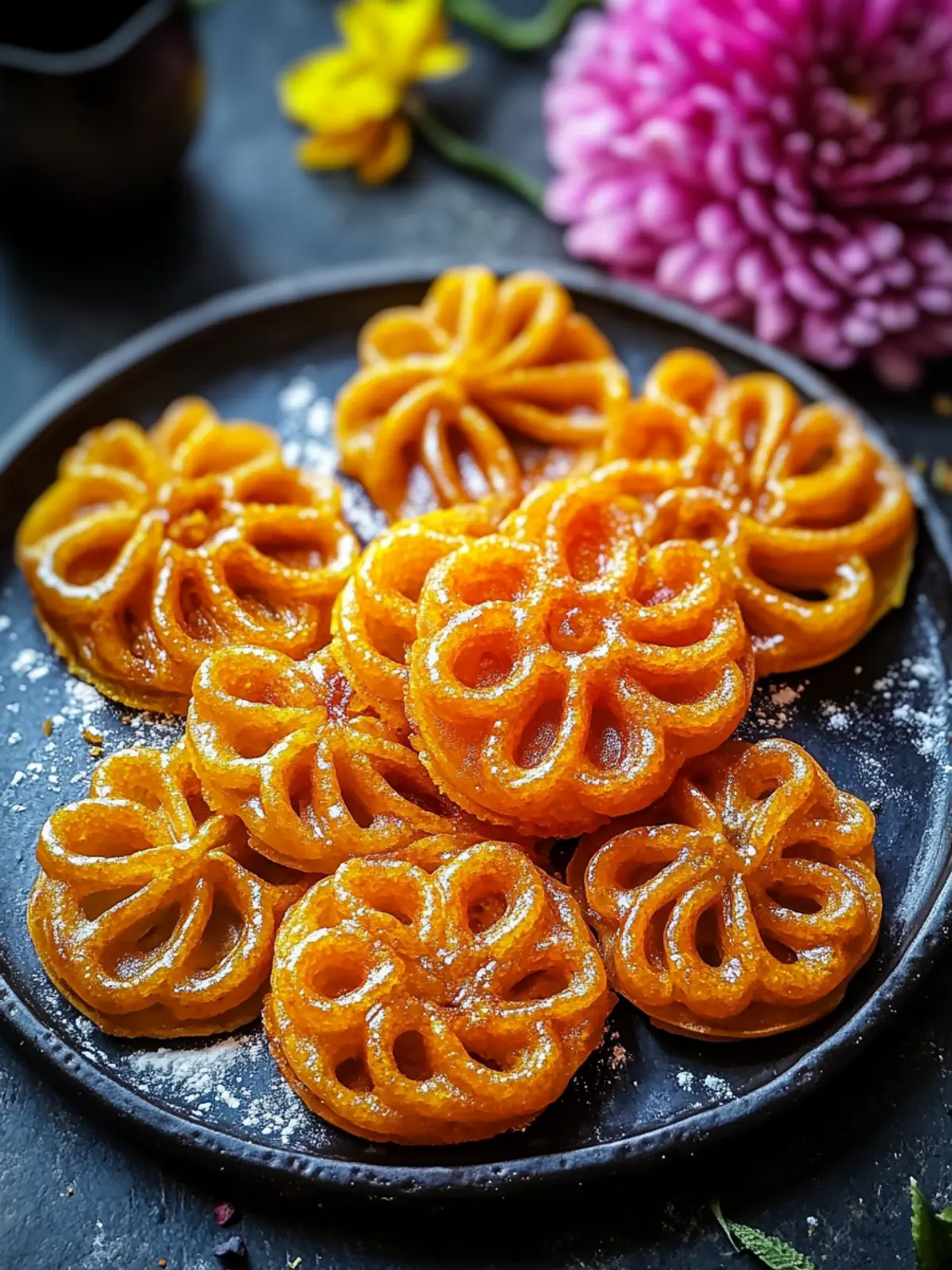 Irresistible Jalebi Waffle Rosettes with Sweet Syrup Magic 3 Irresistible Jalebi Waffle Rosettes