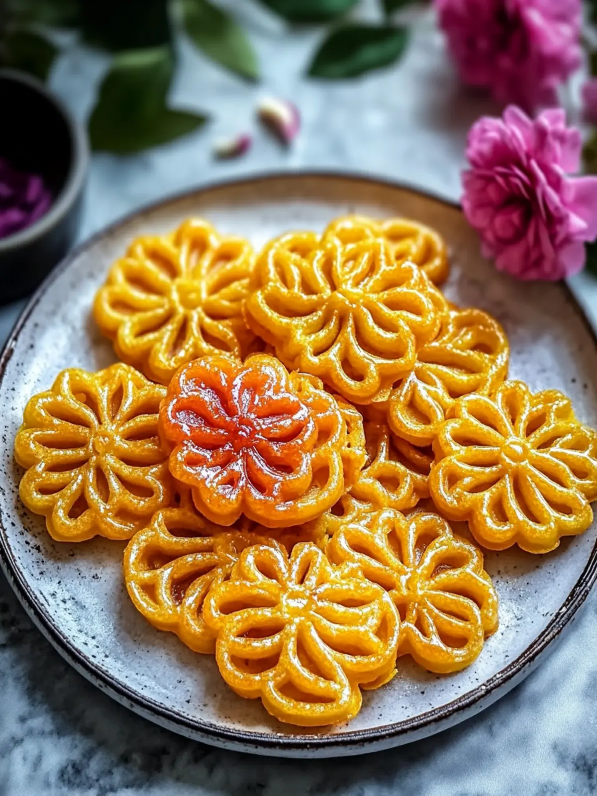 Irresistible Jalebi Waffle Rosettes with Sweet Syrup Magic 4 Irresistible Jalebi Waffle Rosettes