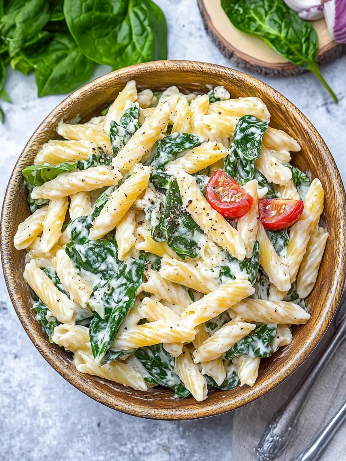 Dreamy Spinach Dip Pasta Salad for Effortless Entertaining 3 Spinach Dip Pasta Salad