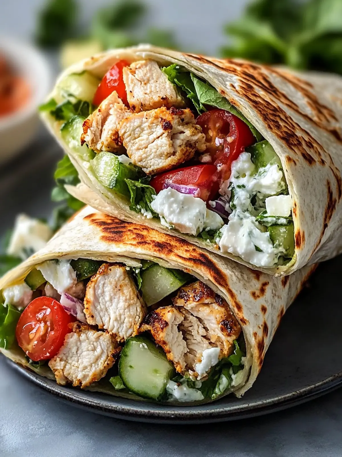Delicious Greek Chicken Wraps for Fresh, Flavor-Packed Meals 2 Greek Chicken Wraps