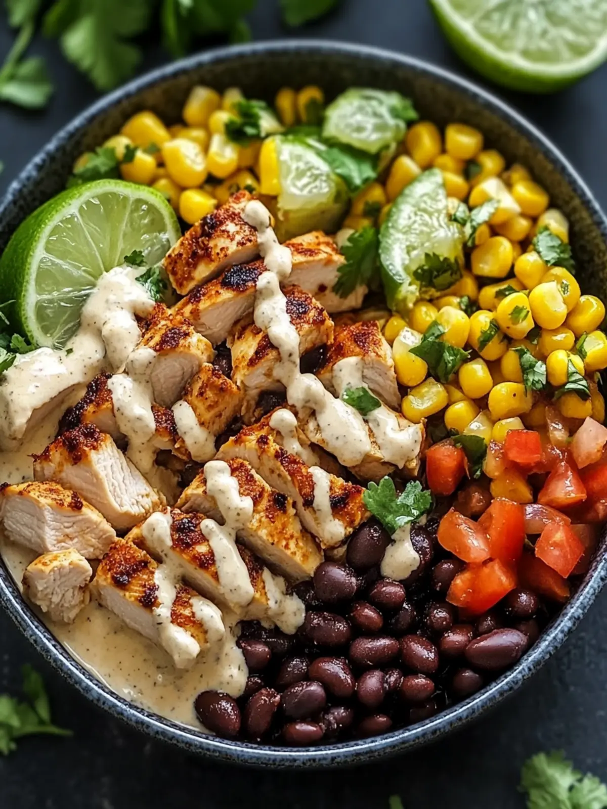 Chipotle Chicken Bowl with Black Beans & Corn: Customize Your Way 2 Chipotle Chicken Bowl with Black Beans & Corn