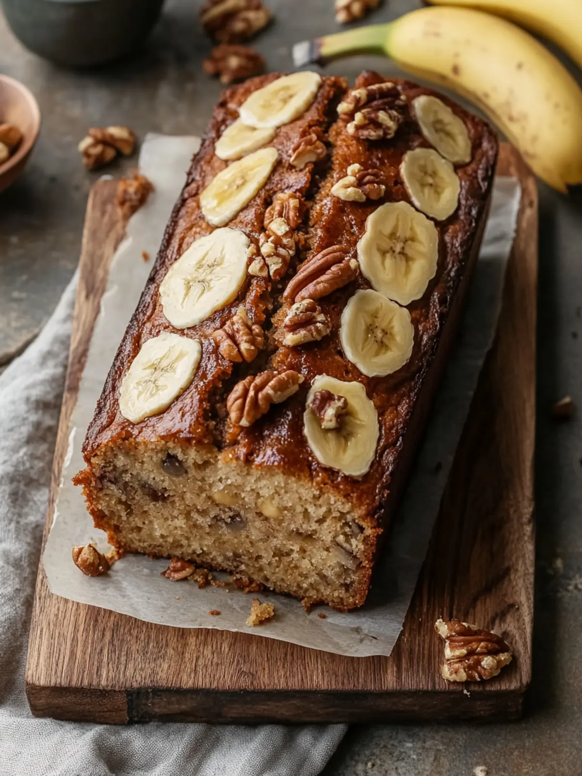 Delightful Banana Loaf with Walnuts for Cozy Afternoons 4 Banana Loaf with Walnuts