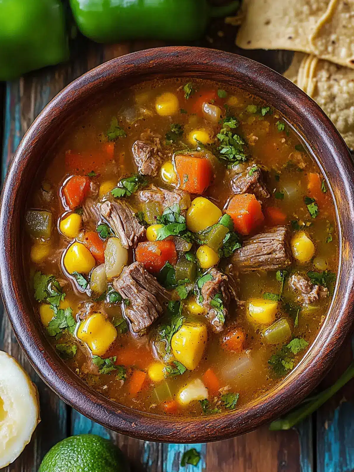 Hearty Mexican Beef Soup: Comfort in Every Spoonful 2 Mexican Beef Soup