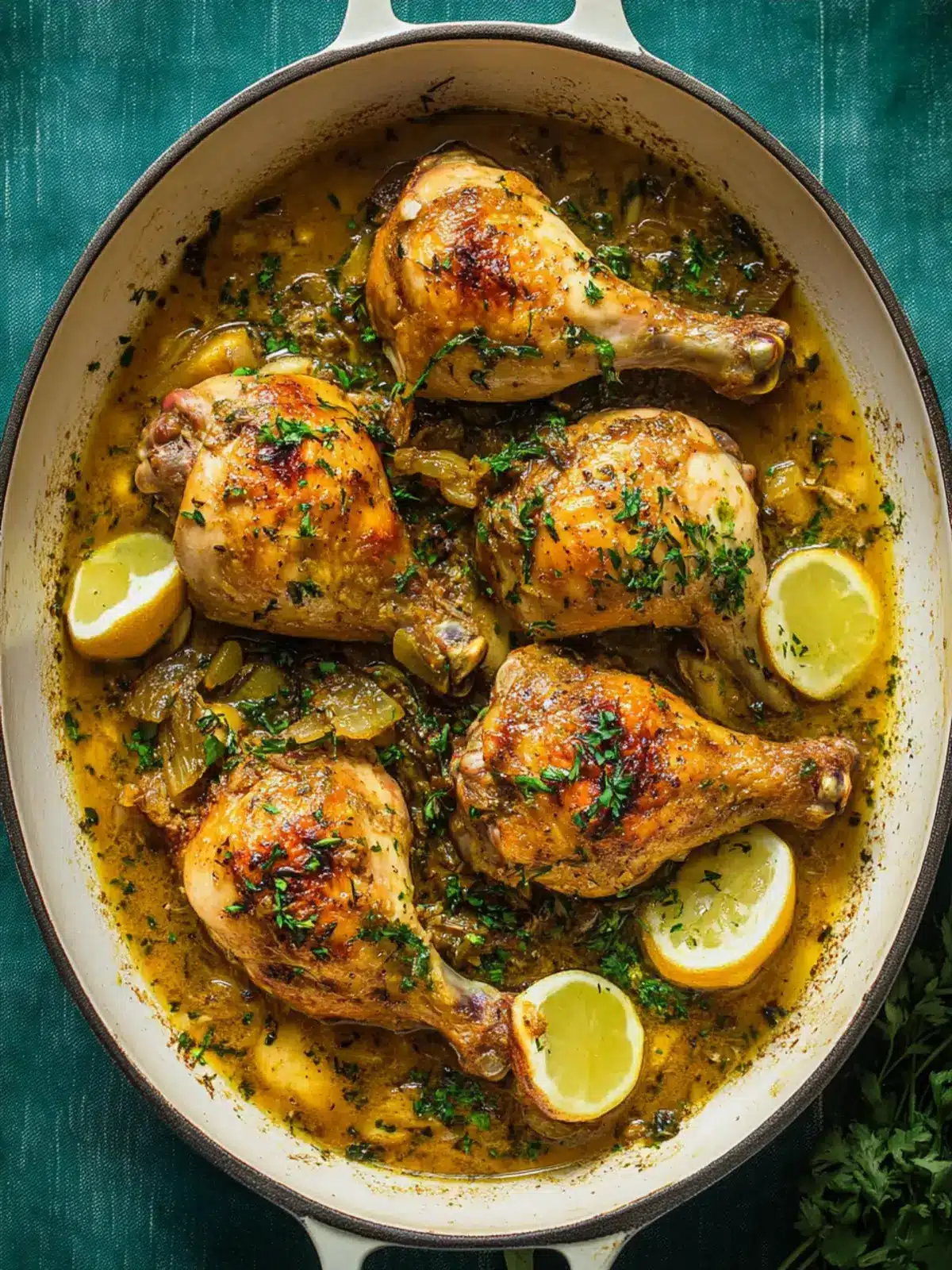 One-Pot Braised Saffron Chicken Legs for A Flavorful Night 3 Braised Saffron Chicken Legs (One Pot)