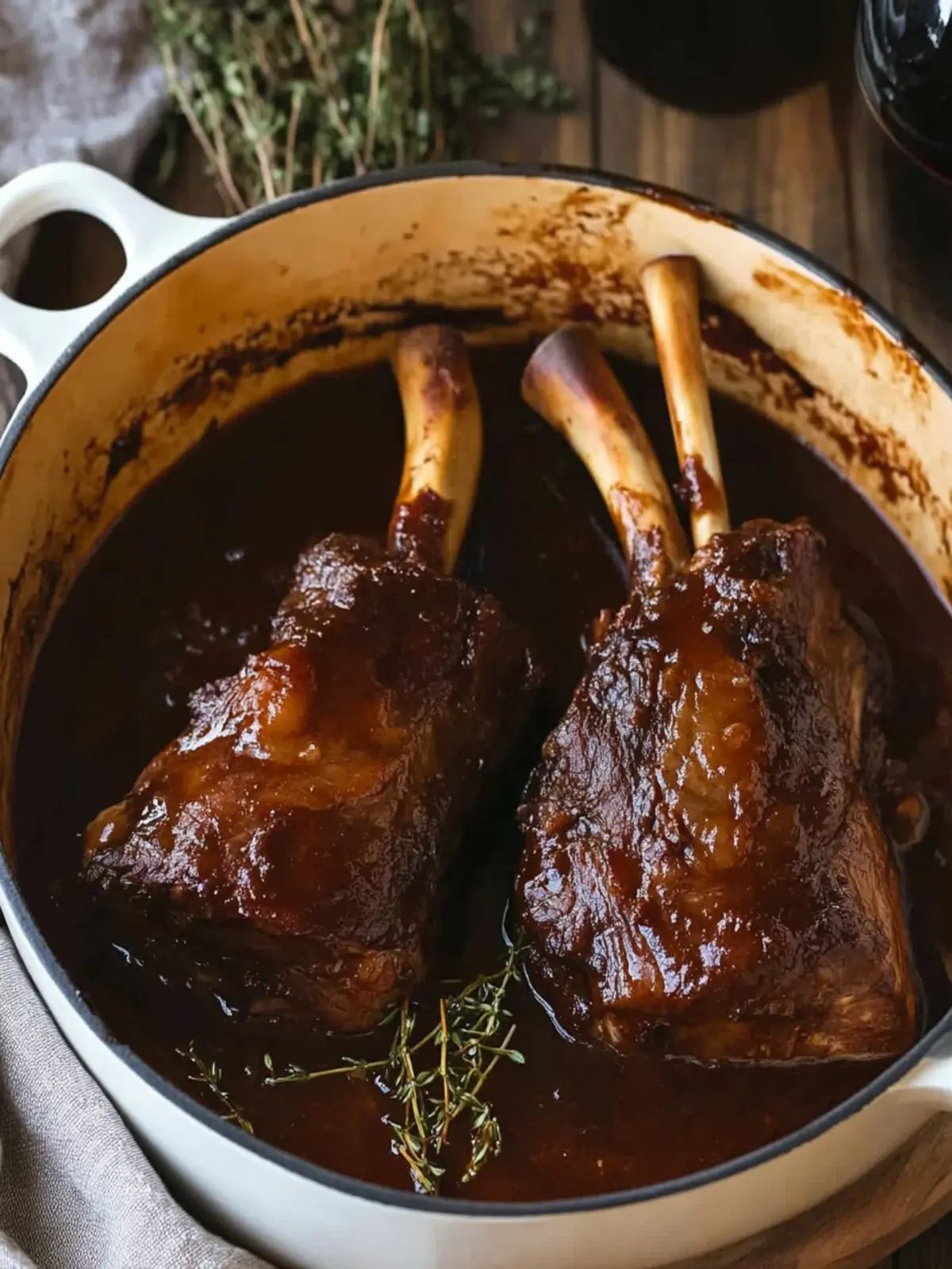 Savory Slow Cooked Lamb Shanks in Rich Red Wine Sauce 5 Slow Cooked Lamb Shanks in Red Wine Sauce