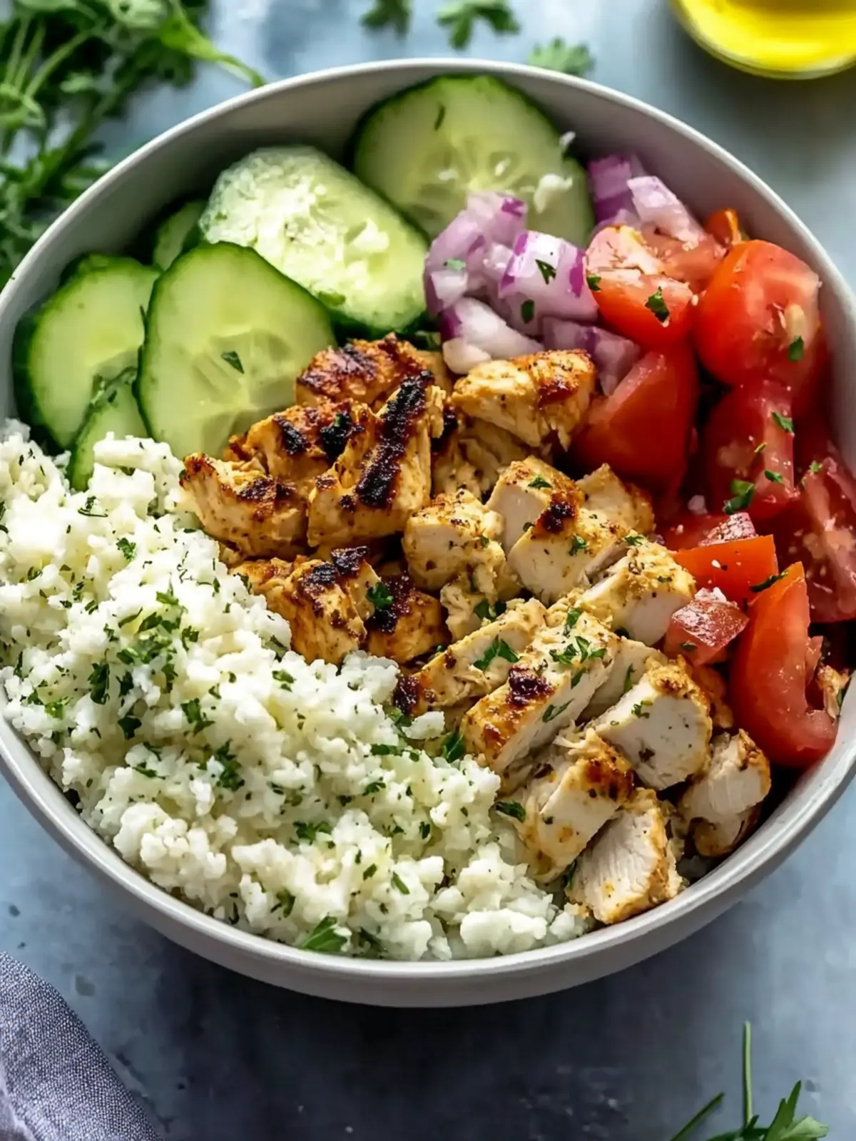 Gluten-Free Greek Chicken Gyro Bowls for Quick Meal Prepping 4 Greek Chicken Gyro Bowls