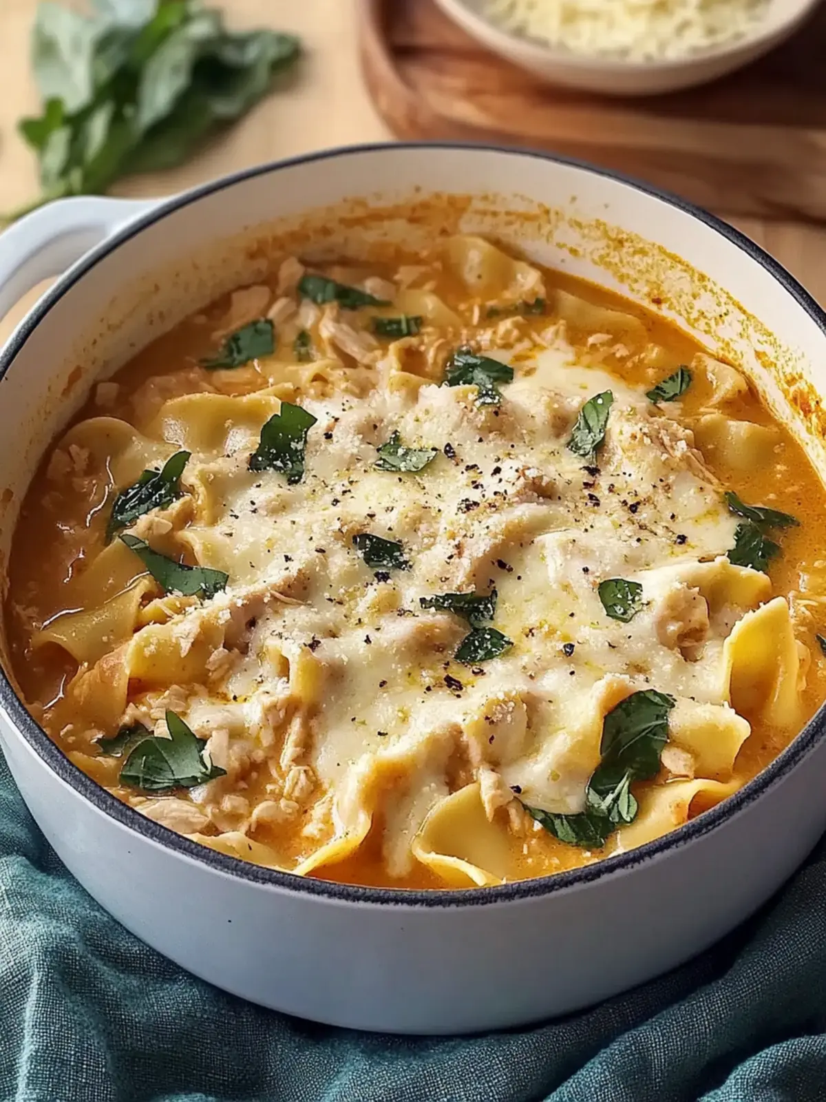 Savory Chicken Lasagna Soup for Cozy Family Dinners 4 Chicken Lasagna Soup