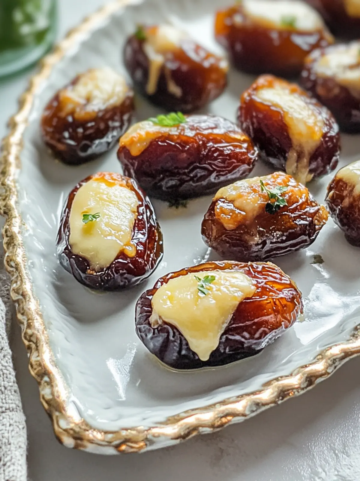 Decadent Cheese Stuffed Dates with a Sweet Brûlée Crunch 4 Cheese Stuffed Dates