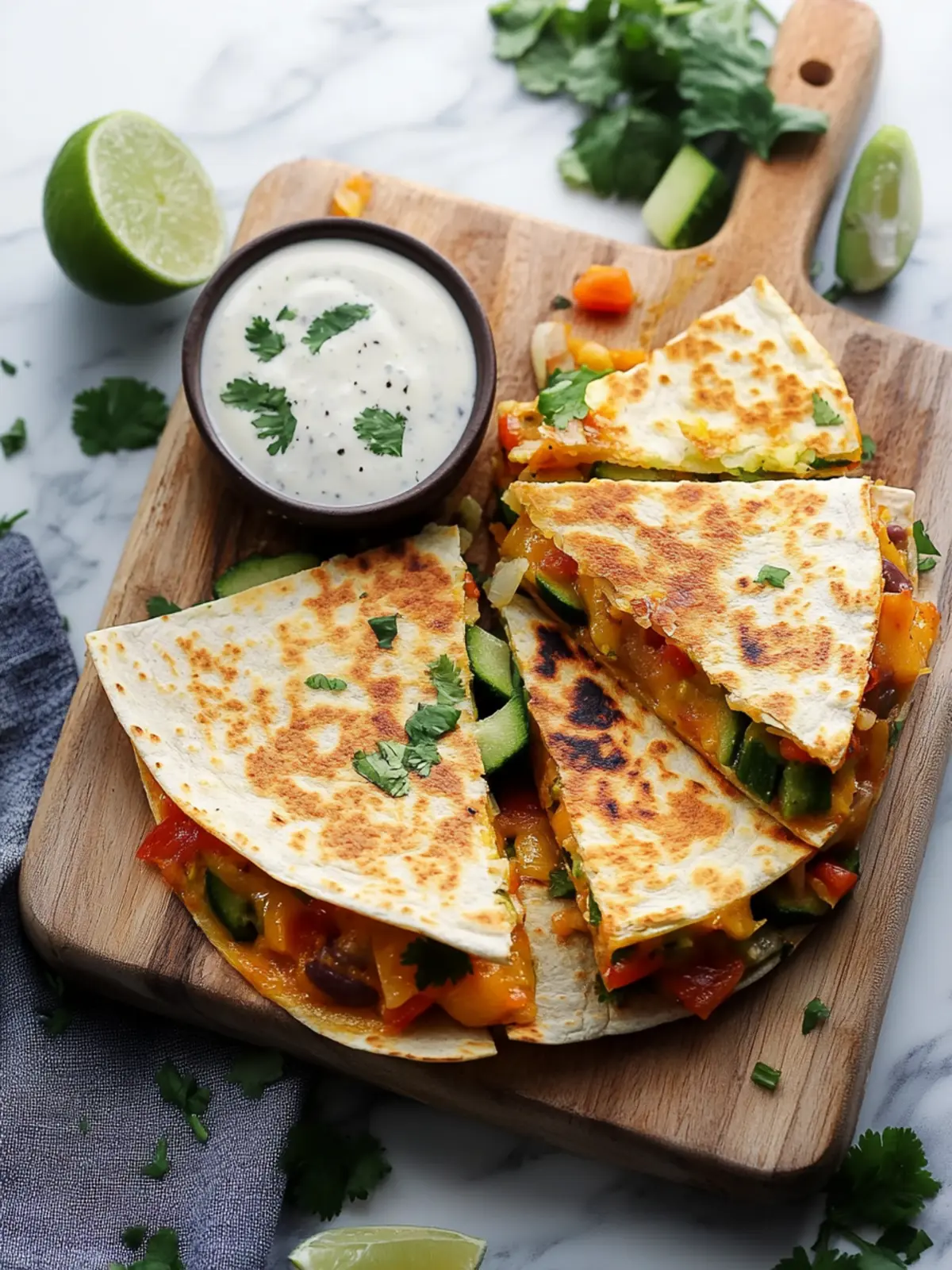 Veggie Quesadilla Bliss with Sweet Potatoes and Black Beans 4 Veggie Quesadilla